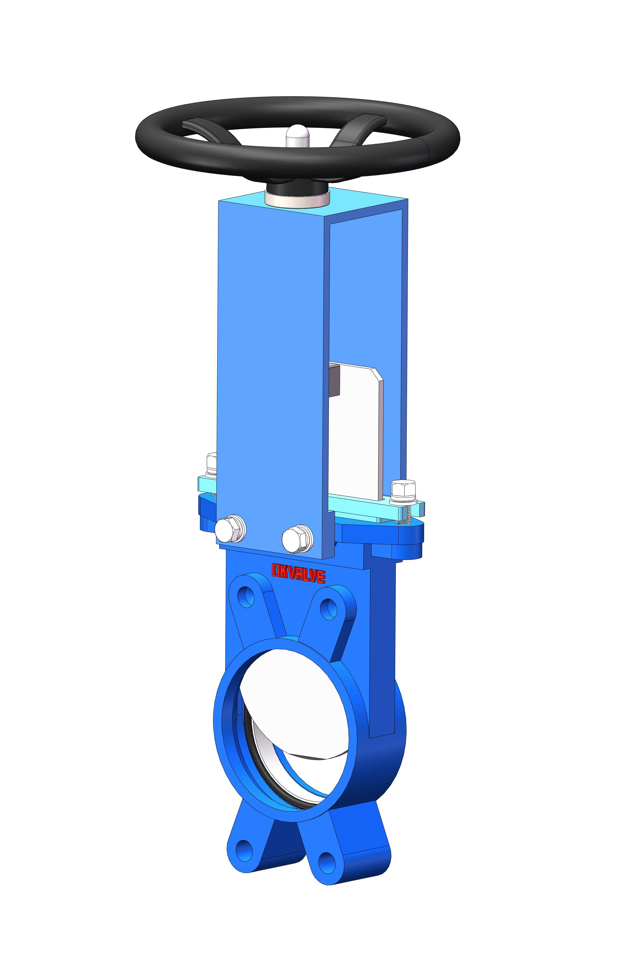 Non rising stem knife gate valve
